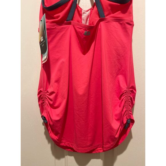 Beach House Sport Maya Tank in Calypso Racer Back Size 10 NWT Ruched Extra Long - Picture 9 of 10